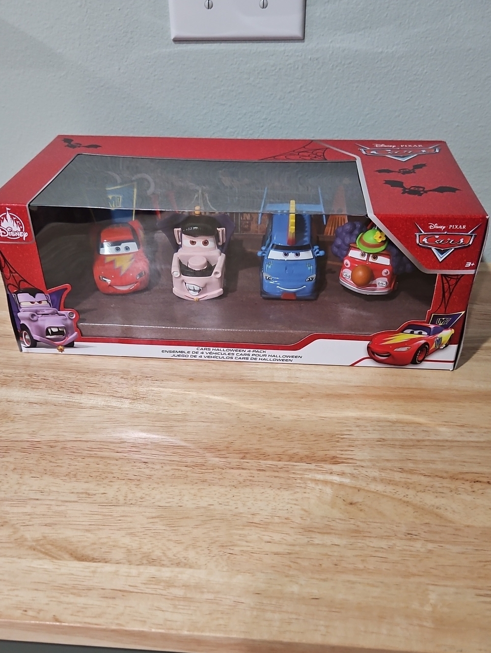 Disney Pixar Cars Halloween Die Cast 4 Pack McQueen Mater DJ Red NIB